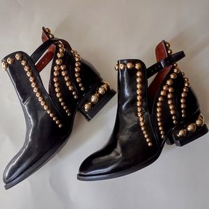 Jeffrey Campbell Gold Studded Black booties